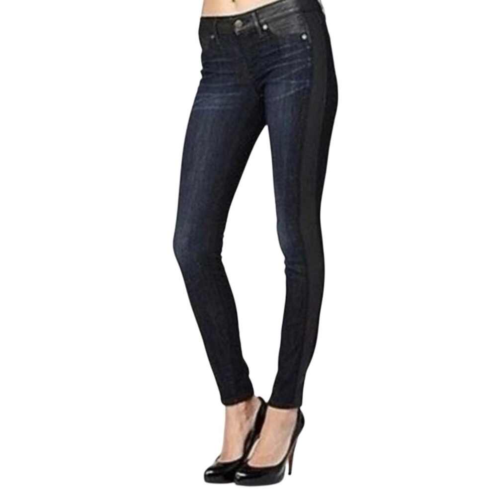 Rich & Skinny Midnight Blue & Black Skinny Jeans Size 25